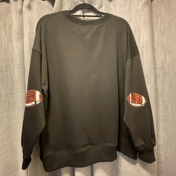 Oversized Sequin Football Crew Sweater size S - Picture 4 of 4